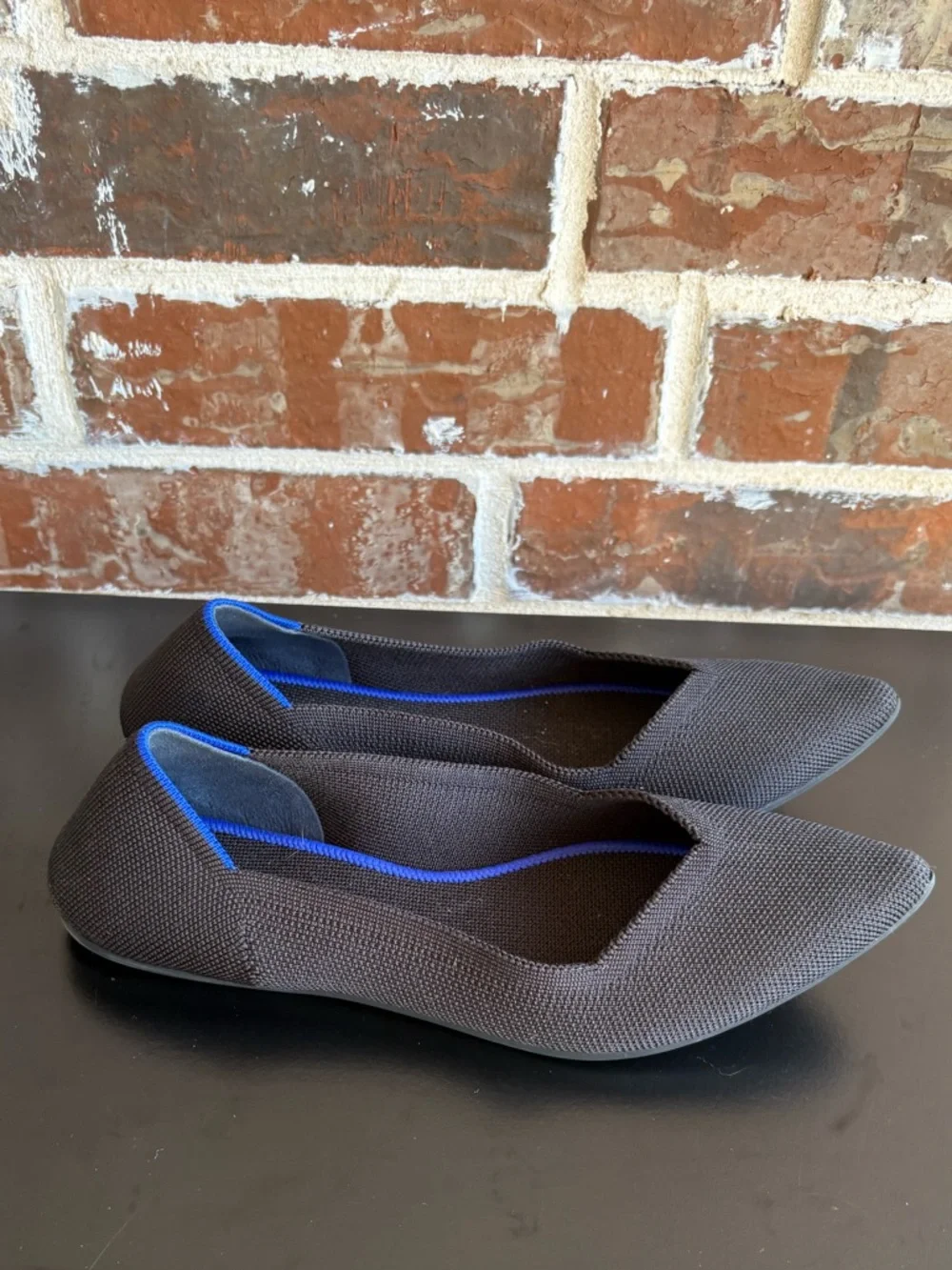 Rothy’s The Point Black Slip On Flats Shoes Size 9
